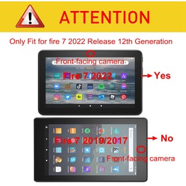 Famavala Folio Case Cover for 7-Inch Fire 7 Tablet (12th Generation, 2022 Release) Not Fit for Previous 7th/9th Genration (Blugaxy)
