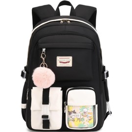 SHADOW VISION School Backpacks for Girls Backpack Cute Backpack Teen Girl Bookbag School Bag Backpack for Girls School Teens (Black)