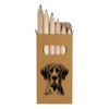 Azeeda 6 x 'Great Dane' Short 85mm Pencils/Coloured Pencil Set