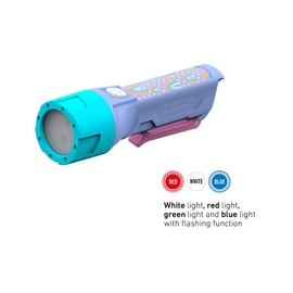 Ledlenser KIDBEAM4 Safe and Robust LED Torch for Kids, Multi Colour Flashlight, Built-in Pocket Clip, Auto Shut-Off Feature and Excellent for Camping and Night Time Fun - in Purple
