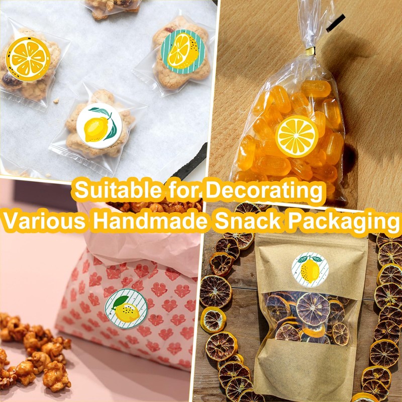 Y-YUEMY 1000pcs 1.5 Inch Cute Lemon Stickers Roll for Lemonade