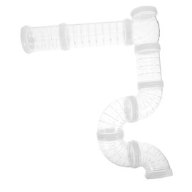 BESPORTBLE Transparent Bendable Hamster Tunnel DIY Flexible Exercise Tube for Small Animals Noise Connections for Quiet Play Expandable Outdoor Cage Tube for Hamsters Mice and Small Pets