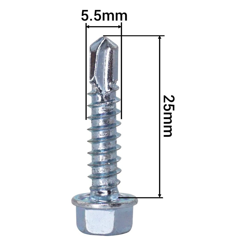 SKIR'CO (Pack of 150) DIN 7504K Galvanised Steel 5.5 x