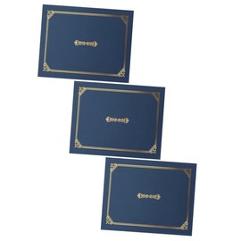 Operitacx 3pcs Certificate Shell Certificate Folder Document Holders Honor Certificate High School Diploma Cover Graduation Diploma Frames Money Clip Backdrop Curtains Boxes Paper Blue