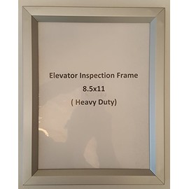 BUILDINGSIGNS.COM Elevator Inspection Frame ( Size 8.5X11 Inch,Aluminium, Slide In From Top)