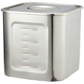 遠藤商事 Deep Corner Molybdenum Kitchen Pot with Scale 18 cm akk05018