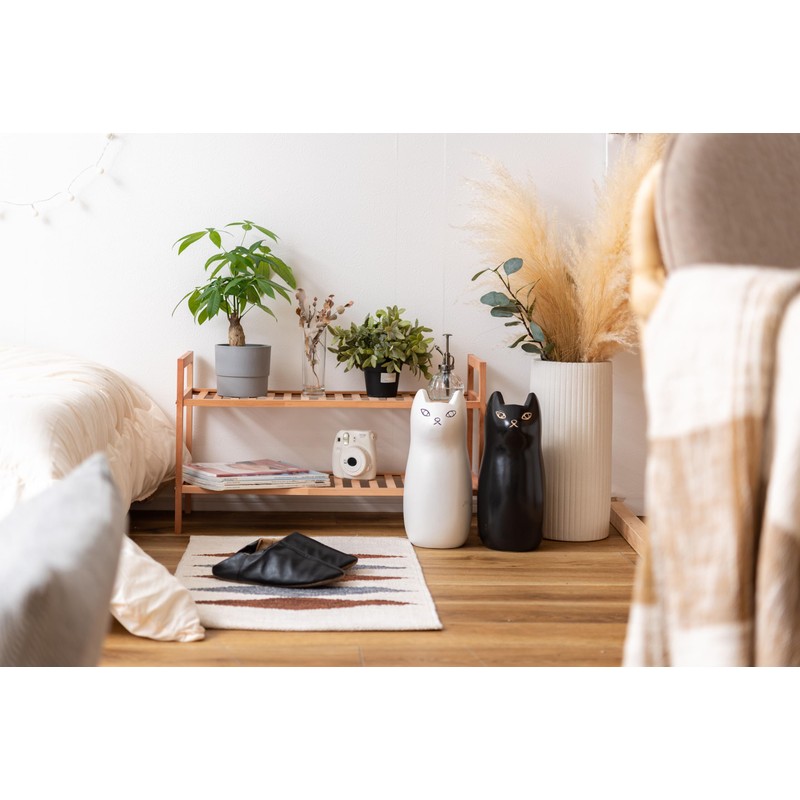 パレットライフ PaletteLife Umbrella Stand Ceramic Scandinavian Cat Small-Size, White, CLY-13WH