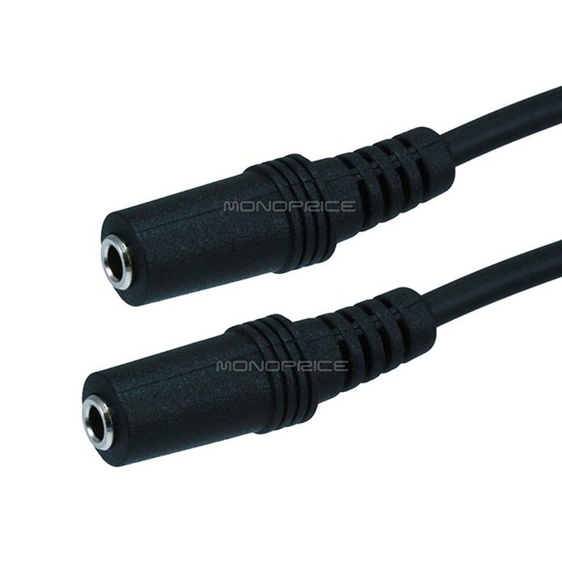 Monoprice 100667 6-Inch 3.5mm Stereo Plug/Two 3.5mm Stereo Jack Cable