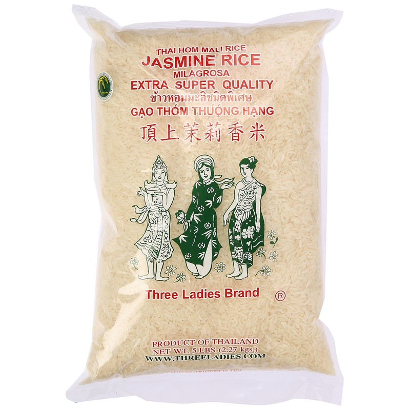 Three Ladies Jasmine Rice Long Grain 5 lbs (011109)