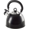 Buckingham Black Colour Coated Stainless Steel Retro Whistling Kettle 2.5