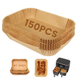150pcs Air Fryer Liners for Ninja Dual, RAJA UNCLE, Airfryer Liner Accessories Compatible with Ninja AF300UK AF400UK SL400UK AF500UK, Salter, Tower and Other Dual Zone Air Fryer