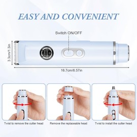 AOOWU Rasierer Damen, 4-In-1 Intimrasierer für Frauen, Gesichtshaarentferner für Frauen, Rasierer Damen Elektrischer für Körper,Scham,Nase, Wiederaufladbarer Damenrasierer Elektrisch Schmerzlos &Sanft