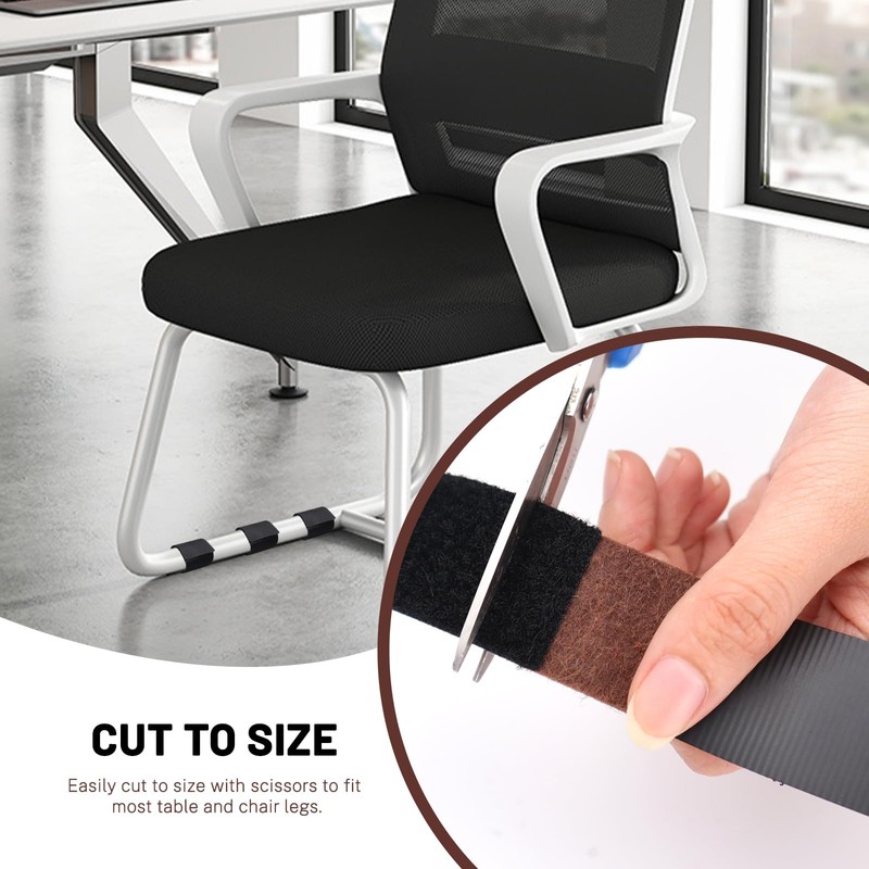 Realand 16pcs Felt Chair Leg Floor Protectors with Hook and