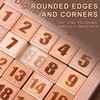 AIUAZA Wooden Number Sliding Puzzle, Brain Teasers Toy Tangram Slide