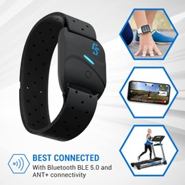 Capital Sports Armband Heart Rate Monitor, ANT+/Bluetooth BLE Fitness Tracker, Wearable Activity Trackers For Running Cycling Gym Fitness, Accurate Step Tracker w/LED Heart Monitor, App Connectivity