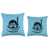 Mask-Diving Scuba-Divers Water-Sports Scuba-Diving Throw Pillow