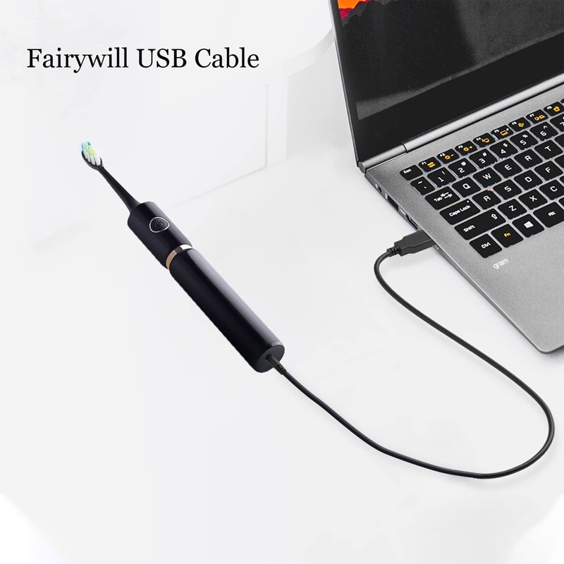 Charger Cable Replacement for Fairywill/Dnsly/Initio/Vekkia Electric Toothbrush, USB Charging Cord