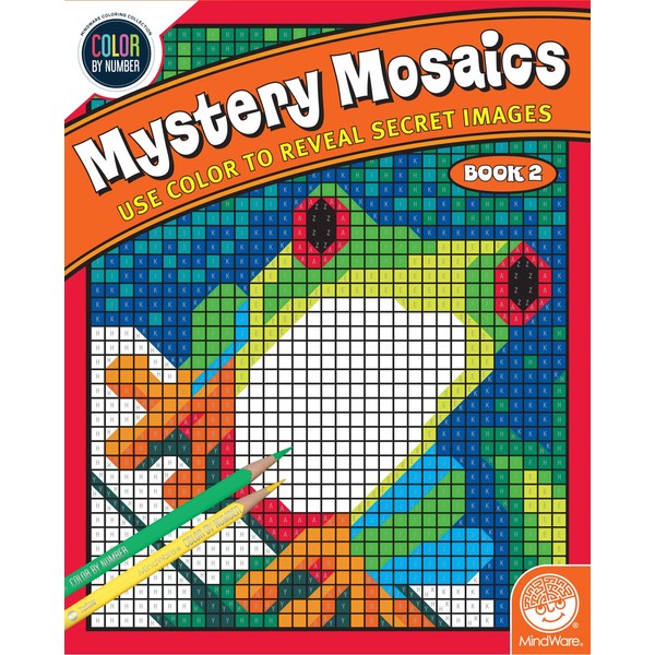 MindWare Color by Number Mystery Mosaics: (Book 2), Multi Color