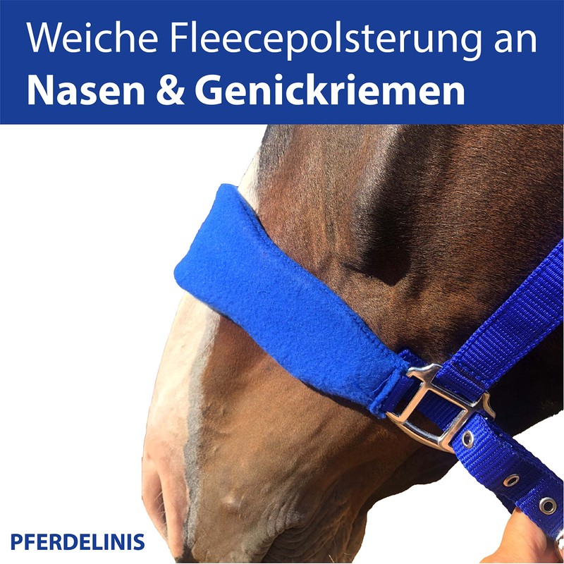 Cold-blood Padded Headcollar for Horses Xfull with Fleece Halter for