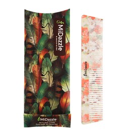 Midazzle 360 Floral Dual Teeth Comb - Medium