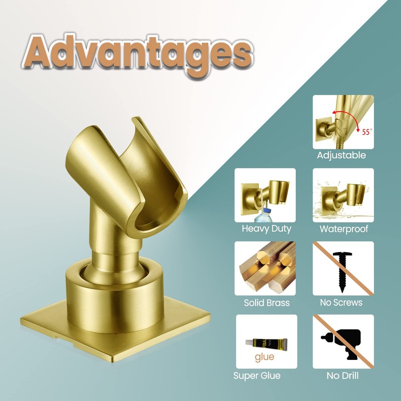 Shower Head Holder Handheld Shower Wand Holder Adjustable Shower Head