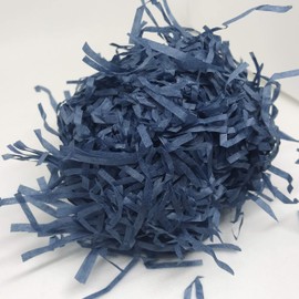 InsideMyNest Coloured Shredded Tissue Paper Shred Gift Box Basket Hamper (100g) (Steel Blue)