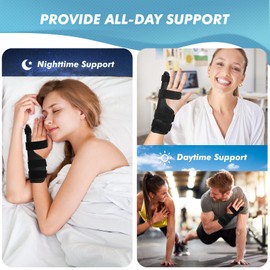 Luca Scored Pinky Finger Splint Support Brace, Metacarpal Hand Support for Little Finger, Trigger Finger, Tendonitis (Large)