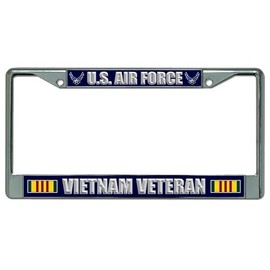 U.S. Air Force Vietnam Veteran Chrome License Plate Frame
