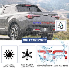 Tailgate Inserts Letters Compatible for 2022 2023 2024 2025 Santa Cruz 3D Raised & Strong Adhesive Decals Letters Rear Emblem Decal Sticker Compatible for Santa Cruz Accessories-American Flag