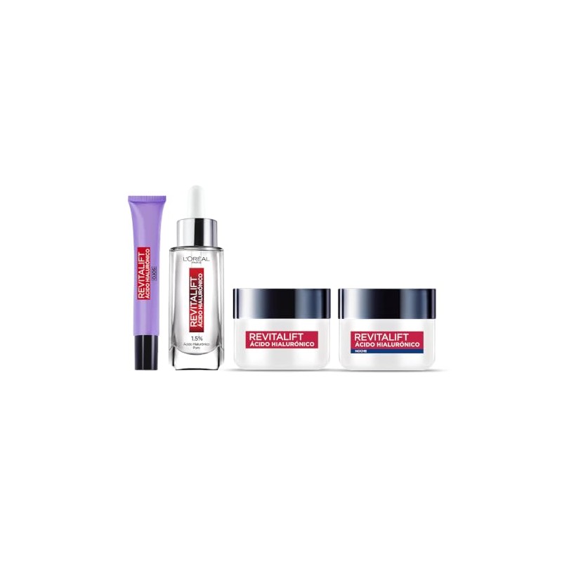 L'Oréal Paris Kit Revitalift Ácido Hialurónico: Sérum, Cremas Día/Noche y