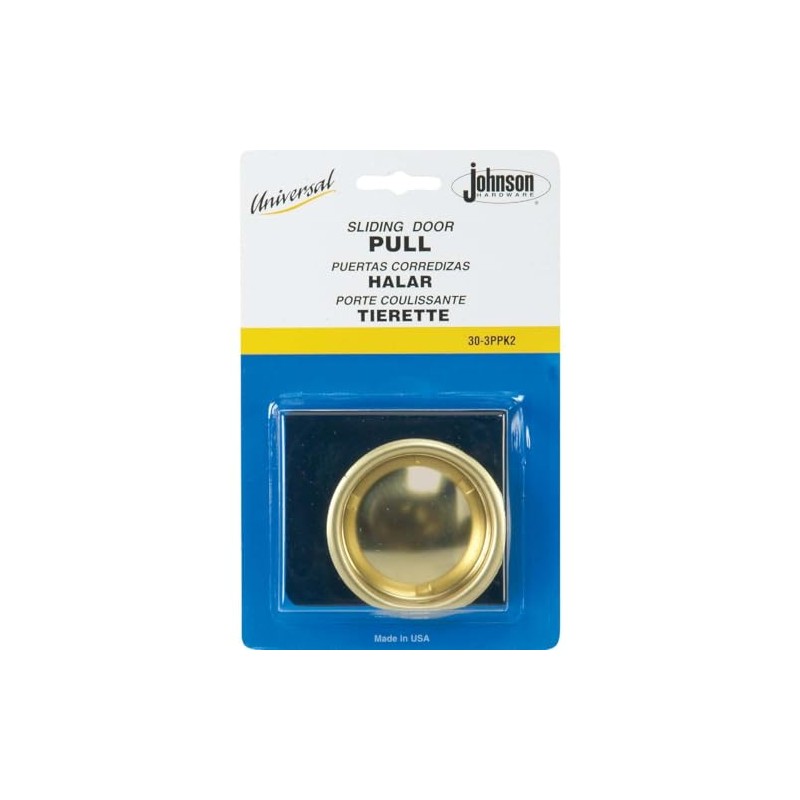 LE JOHNSON 30-3PPK2 2-1/8" Brass Door Pull