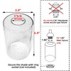 Clear Bubble Seeded Glass Shade, Cylinder Glass Lamp Shade Light