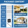 4×6 Post Base 2 Pcs,Deck Post Brackets,Inner Size (3.6" x5.6“Heavy