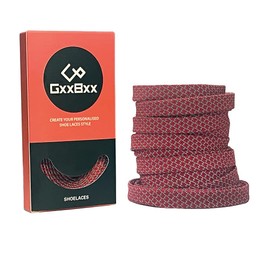 GxxBxx Flat Sport Shoe Laces Reflective, for Sport/Casual/Trainer Sneaker [9 Different Lengths Thick 6 Colors] (Red, 39inches/100cm)