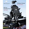 BRCOVAN Motorcycle Phone Mount with Qi Wireless & USB-C Charger