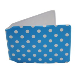 Customcard ltd Polka Dot Blue Travel Bus Pass Wallet, Oyster, Rail, ID, Gym, Card Pass Case Holder