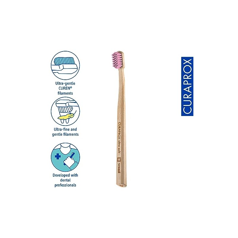 Cepillo de dientes de madera Curaprox CS: cuidado bucal ecológico