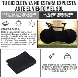 Mebix TRD Funda para bicicleta impermeable y lavable a prueba de arañazos (Negro)
