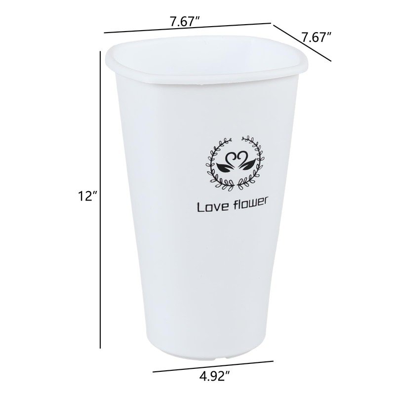 Zerdyne 6 Pack Flower Buckets for Cut Flowers, 12 Inch