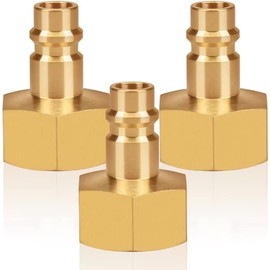 oumuik Compressed Air Coupling 1/2 Inch Internal Thread Quick Coupling 1/2 Inch Brass Female Thread Compressed Air Connections Coupling Connection Pack of 3