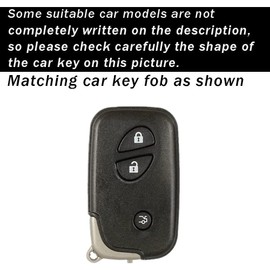 TECART Key Fob Cover Fit for Lexus is300 is250 Soft TPU Key Case Keychain Key Shell Accessories Protector 3 Button Black