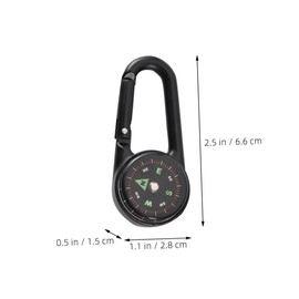 Sosoport Portable Hiking Compass Carabiner Clip 2pcs Camping Compass Scale for Outdoor Adventure and Survival