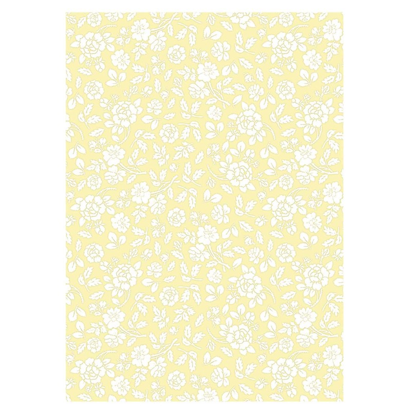 Ursus 60404699 Flock Cardboard, Roses, Pastel, DIN A4, 220 g/m²,