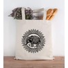 Jute Bag Elephant Mandala Boho Bohamian Ethnic Tribal Ornament Cotton
