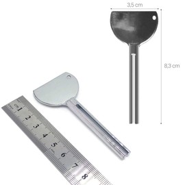 2Pcs Silver Metal Tube Squeezer Keys Salon Toothpaste Tube Squeezers Tube Squeezers Bathroom Safety, Aids and Accessories