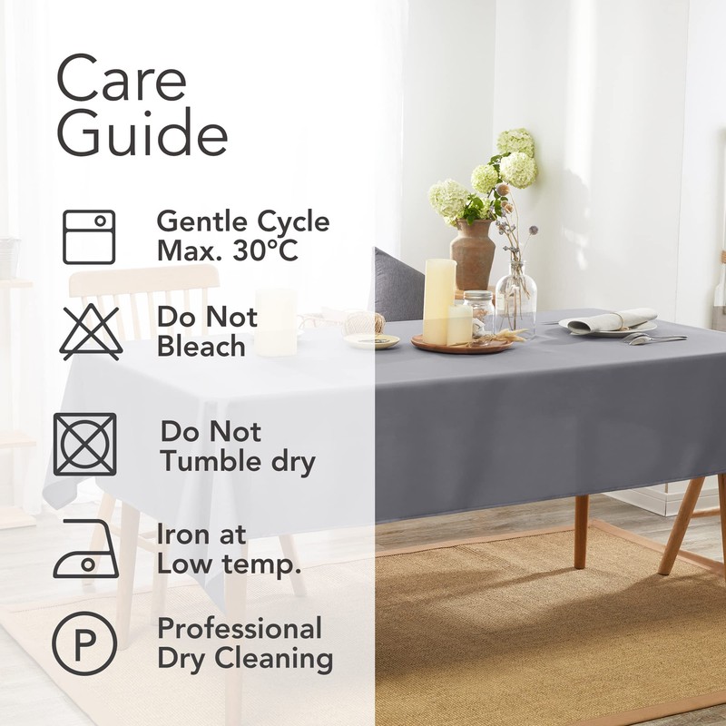 Deconovo Oxford Decorative Table Cloth Rectangle Water Resistant Tablecloth for