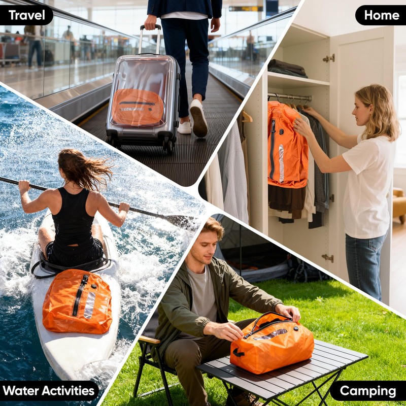 Vacuum Travel Bags With 5500Pa Wired Pump, Vacuum Luggage Bags