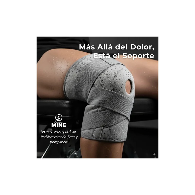 Rodillera Ajustable Con Soporte Lateral Gris #36070497 Gris Unica