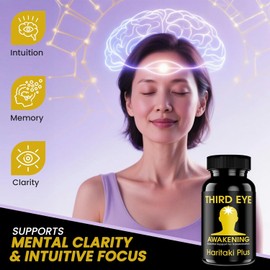 Third Eye Awakening – Organic Haritaki Capsules – King of Herbs for Pineal Gland Decalcification, Third Eye Activation & Intuition – Trusted by Millions of Yogis – 650mg – 100 Vegan Capsules.
