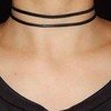 Prosy Choker Necklace Silver Black Velvet Statement 2 Layered Collar